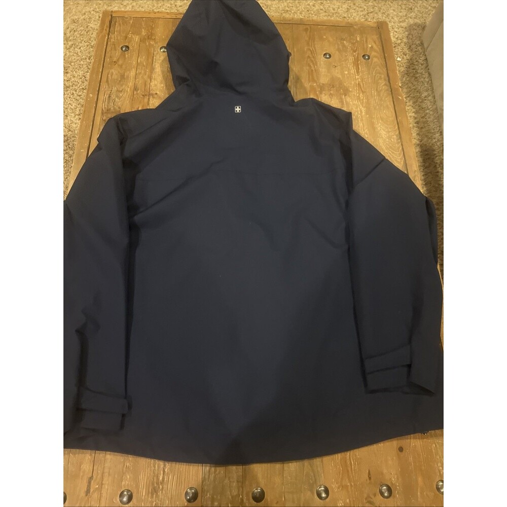Swiss Tech Men’s Navy Blue Hooded Rain Jacket Size 3XL Waterproof EUC - Picture 13 of 13